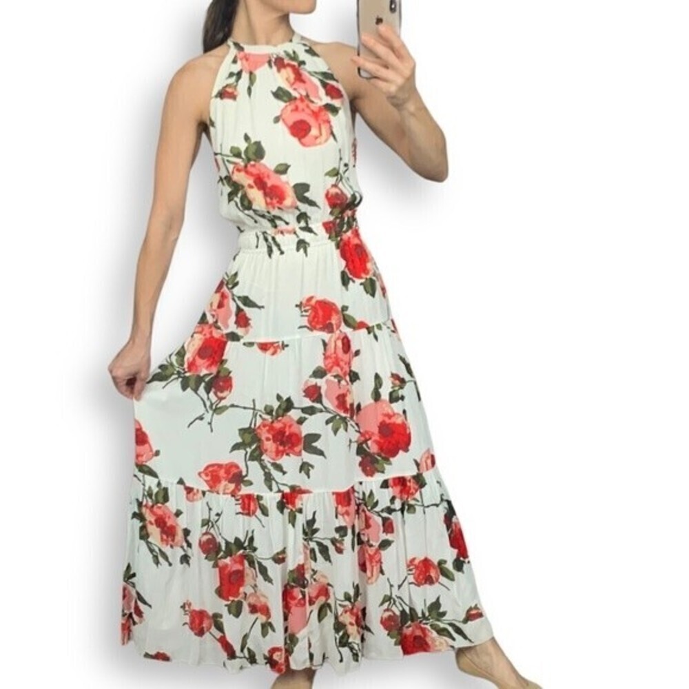 Aritzia Dress Tiered Floral Maxi Dress